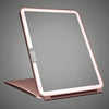 rose gold illuminated mirror foldable