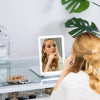 LED Compact Travel Makeup Mirror White 20cm x 13.5cm
