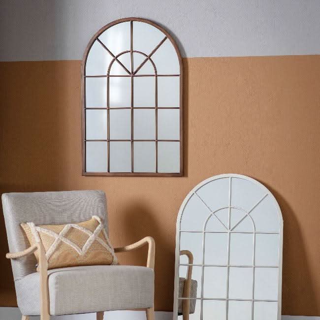 Kelly Bronze Arched Wall Mirror with antique bronze finish, adding elegance and light to a room, part of the stylish Kelly range.