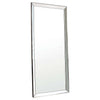 Limelight Leaner full-length mirror 178cm x 78cm with sleek silver frame, ideal for modern bedrooms or dressing rooms.