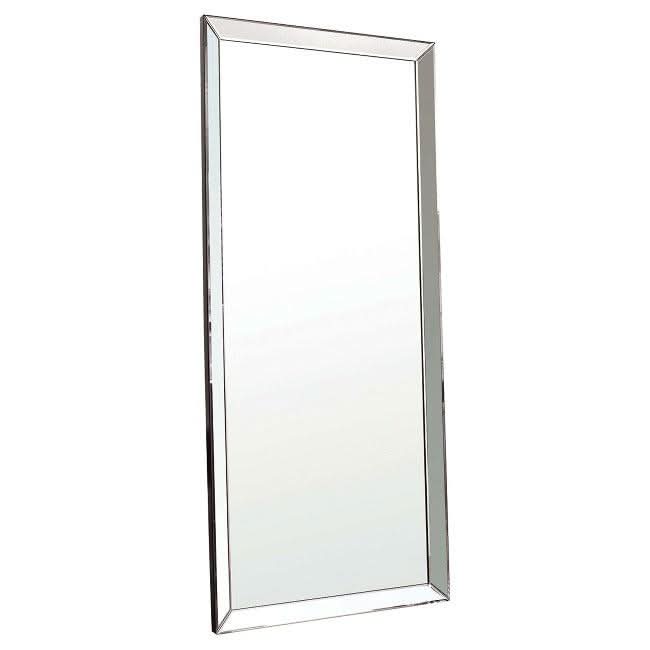 Limelight Leaner full-length mirror 178cm x 78cm with sleek silver frame, ideal for modern bedrooms or dressing rooms.