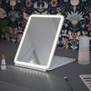 illuminated folding travel mirror compact for handbag