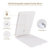 LED Compact Travel Makeup Mirror White 20cm x 13.5cm