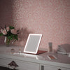 dressing table with rose gold mirror
