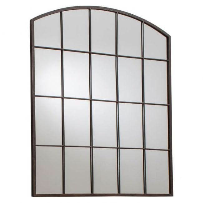 Rustic Metal Rockford Window Mirror - hollywood mirrors
