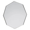 Silver Octagon Bowie Mirror with sleek shallow frame, perfect for living or powder room. Stylish, versatile, 800mm width, 800mm height.