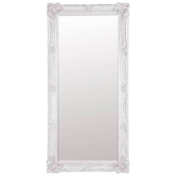Victoria Cream XL Leaner Mirror 165cm X 80cm - hollywood mirrors